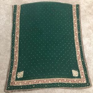 Emerald Green Indian Shawl- Dupatta